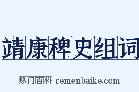 靖康稗史组词是什么意思的图片